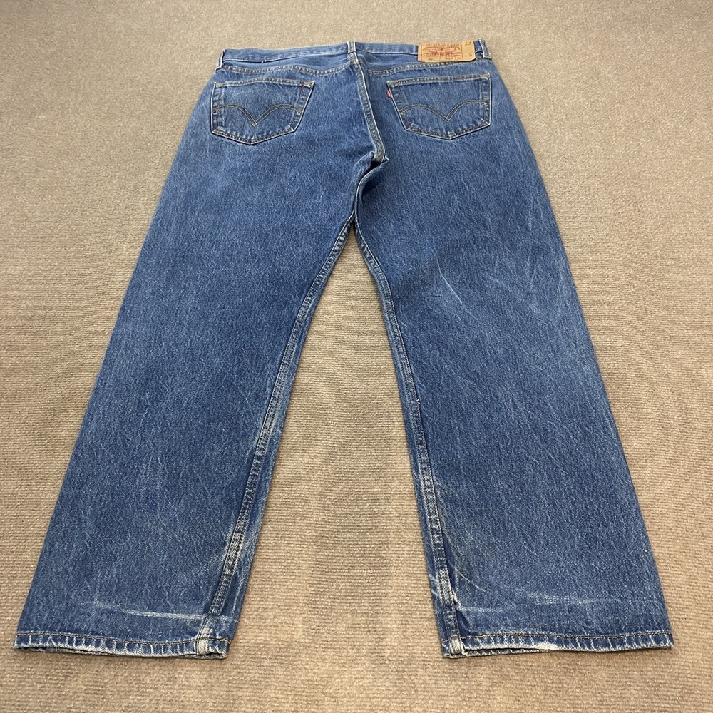 Vintage Levis 501 XX Jeans Mens 38 Fits 37x30 Shrink to Fit Y2K Button Fly Blue